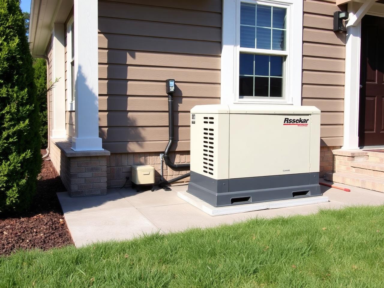 Home backup generator installation